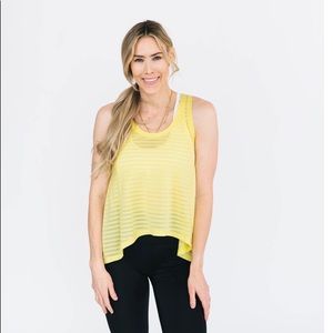 ZYIA lemon nimbus split back tank